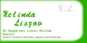 melinda liszov business card